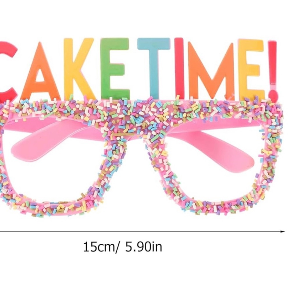 NWT Cake Time Party Glasses - Pink Sprinkles - Picture 6 of 6
